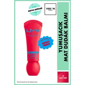 NYX Professional Makeup NYX Smushy Yumuşacık Mat Dudak Balmı Kadifemsi Bitiş 10 Sassy Stuff 8 ml Özel Karpuz Aroması
