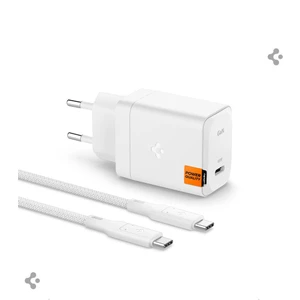 65W USB-C Hızlı Şarj Aleti + 2 Metre Örgü Kablo PPS 2.0 Desteği / Isı Düşürücü GaN Akım Korumalı PD 3.0 Protokol Güç Adaptörü  iPhone & Android & iPad & MacBook Type-C PE2201 White - ACH05476