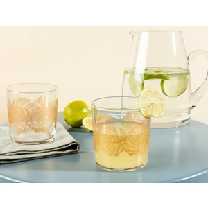 Madame Coco Golden Leaves Pierretta 4 lü Su Bardağı Seti - 380 ml