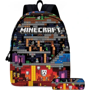 Ovozı Minecraft Öğrenci Karikatür Okul Çantası Seti (Yurt Dışından)