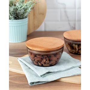 Madame Coco Joelle 460ml Ahşap Kapaklı Saklama Kabı 2'li