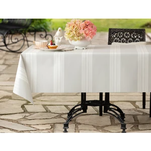 Madame Coco Raymond Pvc Masa Örtüsü - Gri/Beyaz - 140x140 cm
