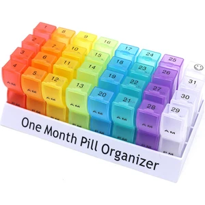 Brevity Finds Aylık Hap Organizatörü Günde 2 Defa, 31 Günlük Hap Kutusu Vitamin ve Seyahat Ilacını Tutmak Için Küçük Bölmeler (Yurt Dışından)