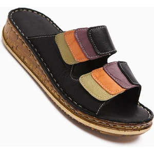 Hakiki Deri Kassid Siyah Comfort Terlik