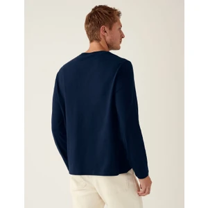 Marks & Spencer Saf Pamuklu Uzun Kollu T-Shirt