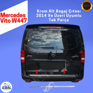 Ebal Oto Mercedes Vito W447 Krom Alt Bagaj Çıtası 2014 Üzeri Paslanmaz Çelik