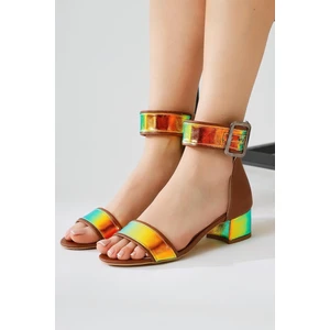 Ariola Taba Kalın Hologram Bantlı Sandalet