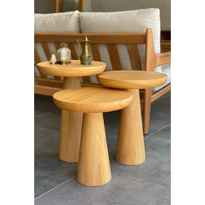 Wooden Vibe Mantar Sehpa Natural