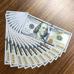 Gerçekçi 20000 Dolar 2 Deste Kına Parası 100 Dolar Son Kalite Kuşe Kağıt Geçersiz Sahte Nişan Düğün ve Oyuncak Parası