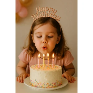 Happy Birtday Metal Taç Doğum Günü Yaş Günü Yıldönümü Tacı