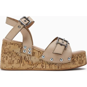 Jenni Bej Vida Detaylı Platform Topuklu Kadın Sandalet