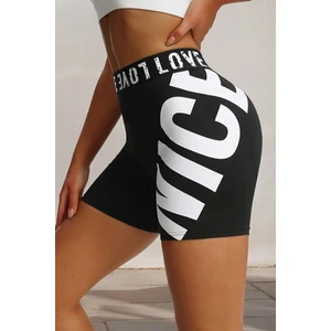 Ghassy Co. Yüksek Bel Kadın Spor Şortu Esnek Şekillendirici Karın Toparlıyıcı Nefes Alabilir Spor Şort