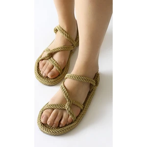 Jaylene Altın Halat Sandalet