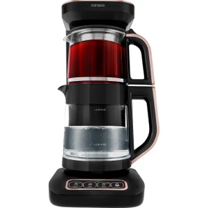 Robotea Pro Connect 4 in 1 Konuşan Cam Çay Makinesi Rosegold