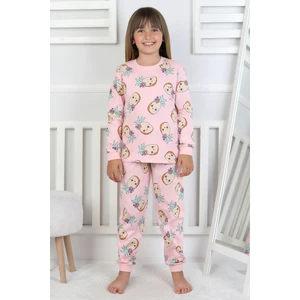 Cute Ananas Desenli Kız Çocuk Pijama Takımı