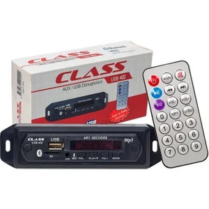 Bluetooth-Usb-Sd-Mmc-Aux-Mikrofonlu-Kumandalı Oto Teyp Çevirici Dijital Player USB-402