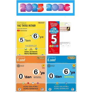 Tonguç Akademi 5'ten 6'ya Hazırlık Seti Yeni Güncel