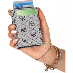  Kadın Mekanizmalı Kartlık ve Cüzdan NEW200 - Gümüş