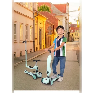 Premium Oturaklı Çocuk Scooter 3 Tekerlekli LED Işıklı Scooter Yükseklik Ayarlı 1-6 Yaş