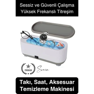 Ultrasonik Çok Fonksiyonlu Yüksek Titreşimli Yıkama Takı Saat Aksesuar Gözlük Temizleme Makinesi USB