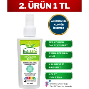 ESH Life El Ayak Koltuk Altı Terleme Kokusuna Karşı Koruma Antiperspirant Sprey 125 ml