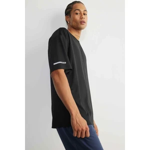 DeFactoFit Hızlı Kuruyan Boxy Fit Bisiklet Yaka Baskılı Sporcu Kısa Kollu Tişört D6726AX25SP