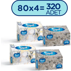 El ve Yüz Havlusu Kutulu Mermer Desen 4*80 Yaprak