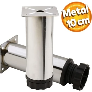 Dolap Ayarlanabilir Mobilya Kanepe Baza Koltuk Metal Destek Yükseltici Ayağı Ayakları Krom 10 Cm