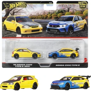 1:64 Hot Wheels Premium Car Culture 2'li Paket 99 Honda Cıvıc Type R (Ek9)  & Honda Cıvıc Type R HBL96 - JBL00