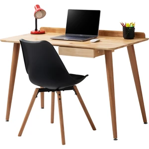 Napi Çalışma Masası, %100 Masif Ahşap, Çekmeceli, 120x60 Cm, Naturel