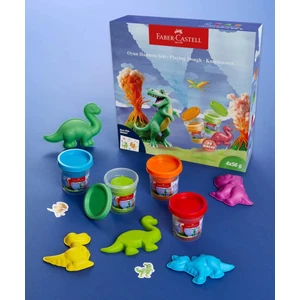 Dino 4X56 gr Oyun Hamuru ve 3D Kalıp Oyun Hamuru Seti