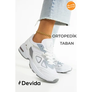 Kadın Beyaz Spor Ayakkabı Günlük Rahat Air Taban Sneaker N110