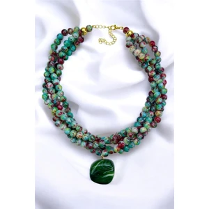 Çoklu Alaçatı Boncuk Akrilik Kolye