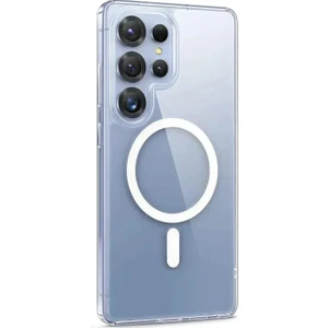 Samsung Galaxy S25 Ultra Kılıf Magsafe Kablosuz Şarj Destekli Şeffaf Silikon Kapak