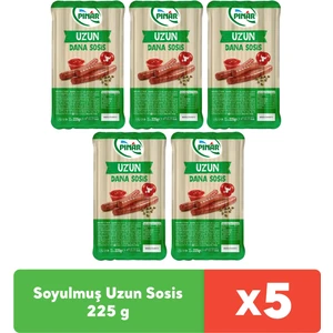 Soyulmuş Dana Uzun Sosis 225 g x 5 adet