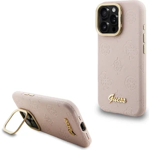 iPhone 16 Pro Max Uyumlu Kılıf Guess Lisanslı M-Safe Şarj Özellikli Kamera Standlı Peony Kapak Pembe