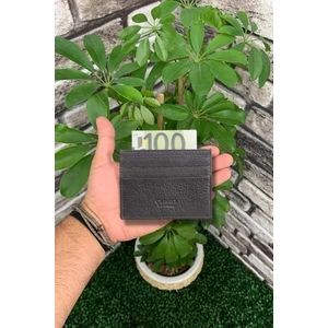 Derije Hakiki Deri Kahverengi Unisex Ince Kartlık (T1638)