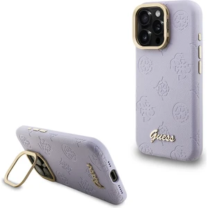 iPhone 16 Pro Max Uyumlu Kılıf Guess Lisanslı M-Safe Şarj Özellikli Kamera Standlı Peony Kapak Mor