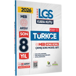 Karakutu Yayınları 2026 Lgs 8.sınıf Türkçe Karakutu Meb Çıkmış Soru Modülü Video/pdf Çözümlü Konu Konu Son 8 Yıl