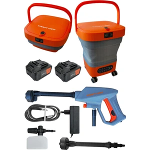 Kraft Hart 21V 4AH Çift Akülü Katlanabilir Basınçlı Yıkama Makinesi 50 Bar Basınç Oto Araba Bahçe