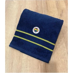 Lisanslı Fenerbahçe Arma Pamuk 70x140 cm Banyo Havlusu Lacivert