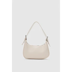 Muse Oval Baget Çanta Krem