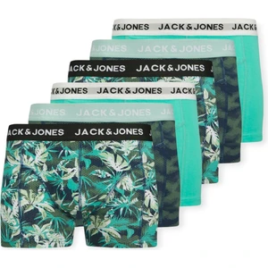 Jack Jones Erkek Çiçek Desenli 6 Lı Pamuklu Boxer 12277719