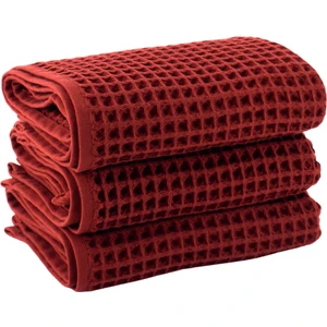 Lüks Waffle El Havlusu Seti 3 Adet, 40X80CM 100% Pamuk Yüksek Kaliteli Çabuk Kuruyan Waffle Havl