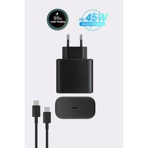 Samsung Galaxy S25 Ultra S25+ Plus S25 Fe 5g Uyumlu 45W Turbo Hızlı Şarj Aleti Cihazı Seti Pd+Type-C