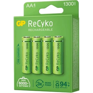 Gp Recyko 1300 Nı-Mh R6 Şarjlı Aa 4'lü Kalem Pil