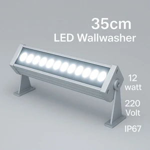 35CM 12W LED Wallwasher Beyaz 6500K | Dış Cephe, Minare, Bahçe Aydınlatma | Iç-Dış Kullanım IP65
