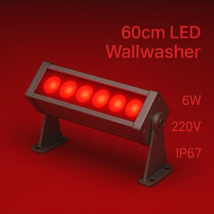 20CM 6W LED Wallwasher Kırmızı | Dış Cephe, Minare, Bahçe Aydınlatma | Iç-Dış Kullanım IP65