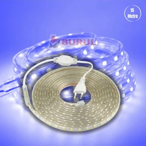 5 Metre Mavi Işık Hortum Şerit LED Dış Ortam Aydınlatma 220V Fişli SB-6539