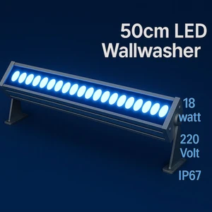 50CM 18W LED Wallwasher Mavi | Dış Cephe, Minare, Bahçe Aydınlatma | Iç-Dış Kullanım IP65